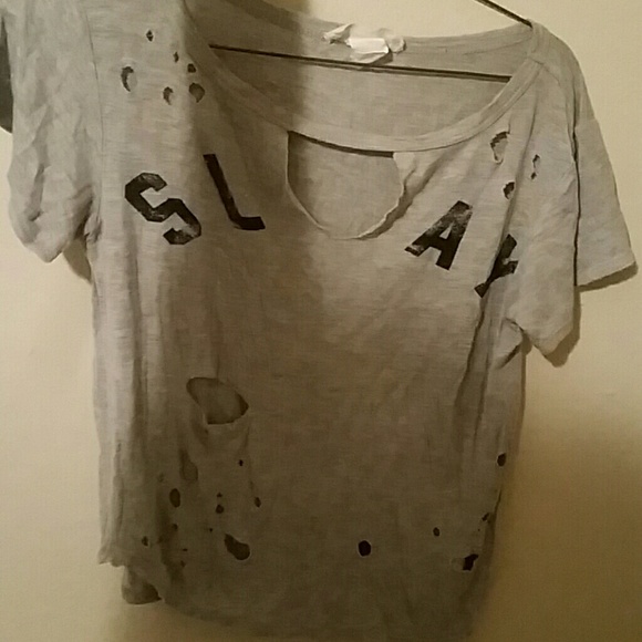 Distressed Grey top - Picture 2 of 4